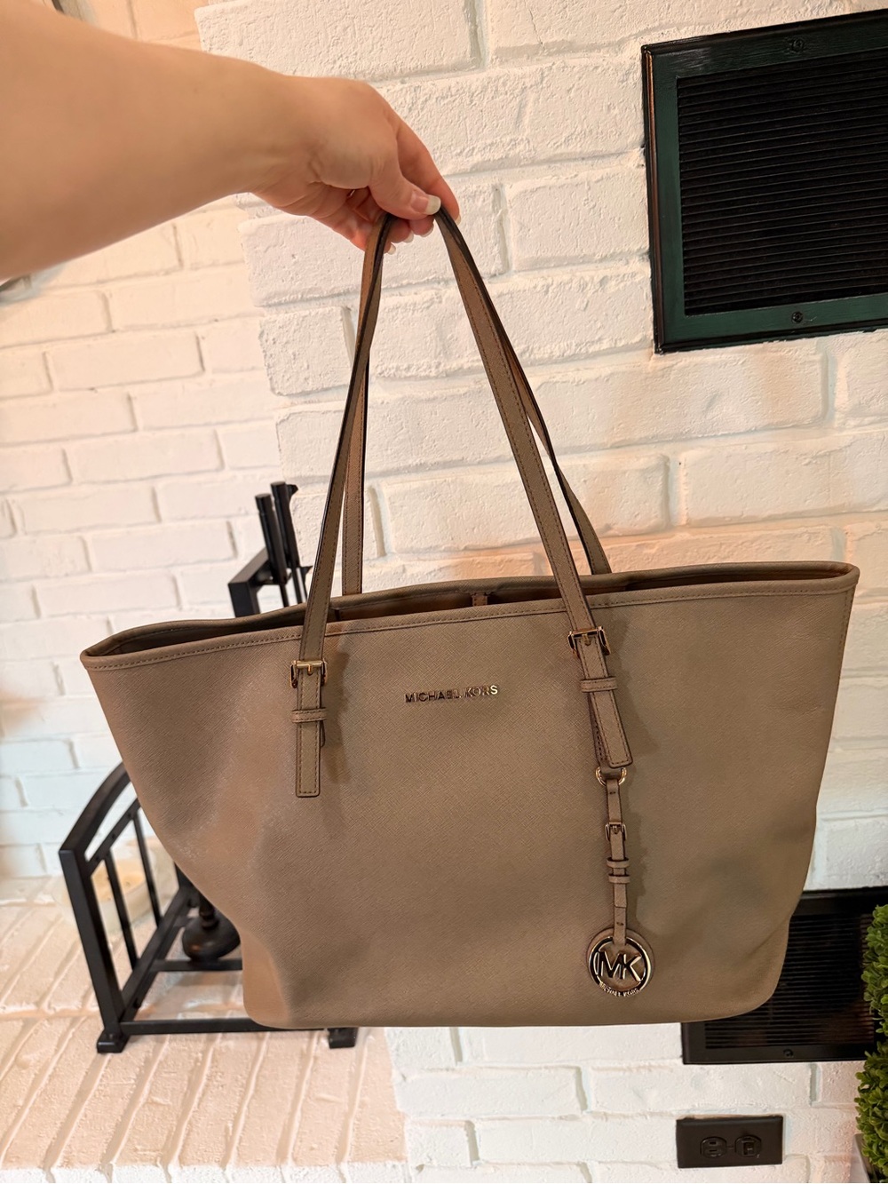 Michael Kors Taupe Tote Bag
